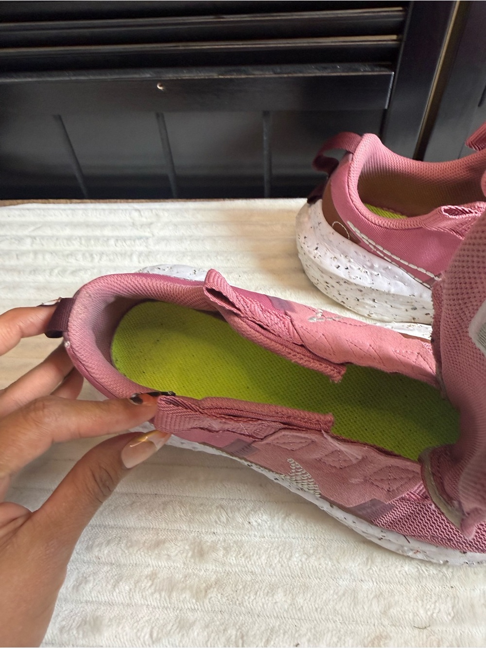 Nike Mauve/Pink Slip-On Athletic Sneakers - Picture 4 of 5
